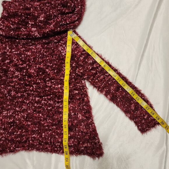 NWT Knox Rose Cowl Neck Sweater, Burgundy, Size Small - Picture 5 of 7